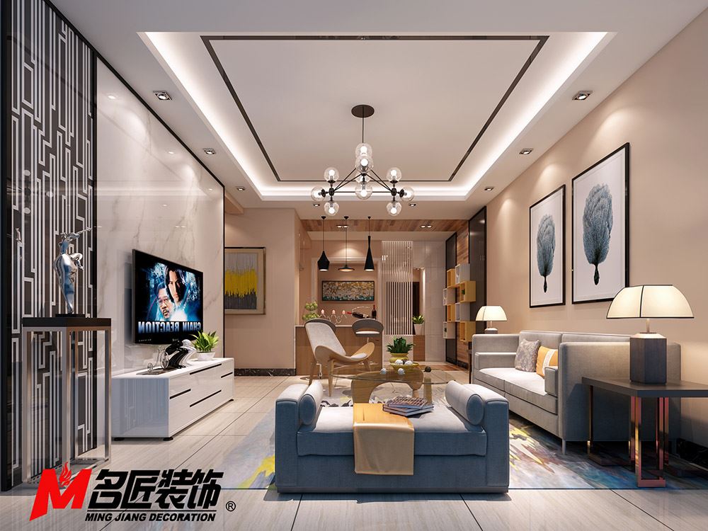 河源市得嘉花園現(xiàn)代簡(jiǎn)約風(fēng)格三居室裝修案例